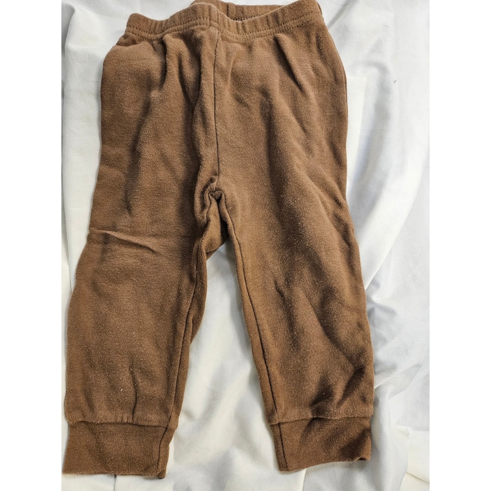Vintage Gymboree Baby Brown Cotton Knit Jogger Pants 12-18 Months Y2K